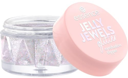 essence JELLY JEWELS glitter eyeshadow topper, Lidschatten, Nr. 02, Gold, sofortiges Ergebnis, intensiv, vegan, ohne Mikroplastikpartikel, Nanopartikel frei, ohne Parfüm, 1er Pack (4.2g)