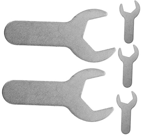 Housoutil Stainless Steel Gas Bottle Spanner 5pcs Set Large 27mm Opening Metal Wrench for Gas Tank Pressure Reducing Valves