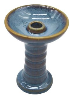 Foyer universel en terre cuite pour chicha et narguilé, sans nicotine, robuste et résistant (gris bleu)