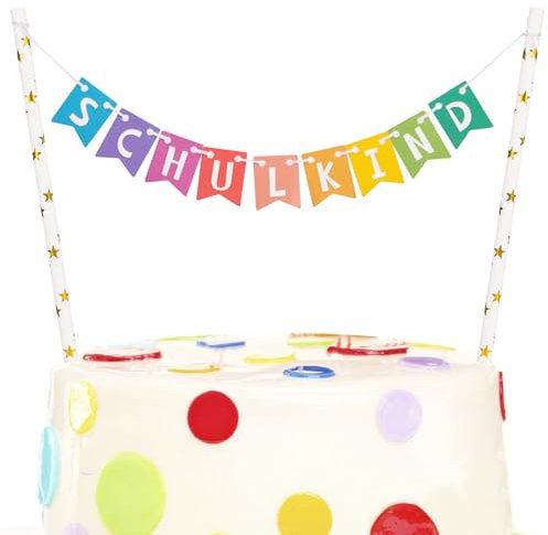 COLOFALLA Schulkind Deko Einschulung Deko Cake Topper Schulkind Cake Topper Tortendeko Schulanfang Deko für Einschulung Party Deko Schulkind Tortendeko