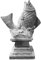 PP Pink Peachy Steinfigur Steinguss Beton Gartenfigur Fisch Koi Karpfen Soragoi frostfest grau