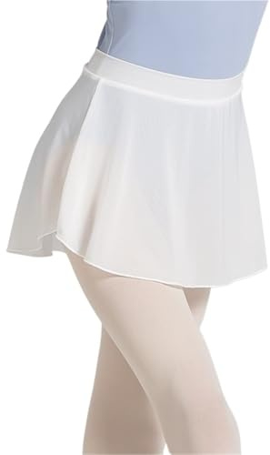 LNNXSZ Spitzenschuhe Ballett Viele Farben Mädchen Tanzkleidung Spandex Mesh Ballettröcke(White,XL(145-165cm))