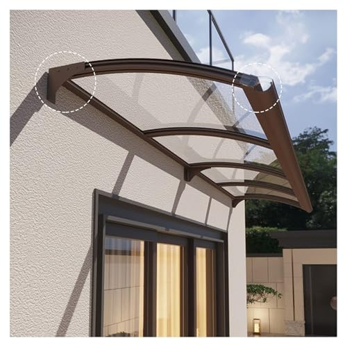 Vordach für den Außenbereich, robuster Karbonstahlsockel, großes Fenster und Eingangsabdeckung, 90 x 120 cm, wetterfester Unterstand für Terrassen und Eingänge
