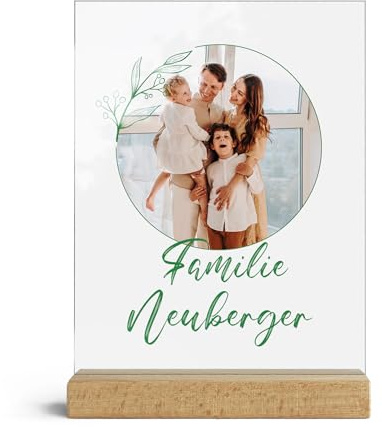 CHRISCK design Individuelles Acrylglasbild mit Foto - Mama Geschenk Muttertag - Wandbild für Familie Freunde & Partner - Fotogeschenk Geburtstag Papa - hochwertige Geschenkidee Frauen & Männer