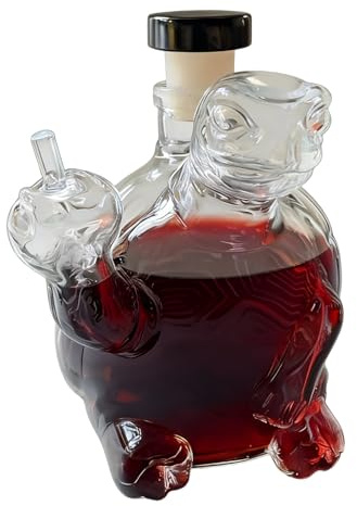 Decantador de whisky, 20 x 15 x 16 cm, botella de whisky grande, reutilizable, decoración del hogar, decantador de licor animal, botellas de alcohol para vino, vodka, tequila, cóctel, brandy, bar, R