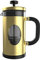 bonVIVO Cafetiere GAZETARO I 350ml, 3 Cup French Press Coffee Maker – Stainless Steel Coffee Press w/Bonus Scoop & Replacement Filter Mesh – Heat-Resistant Coffee Pot for Ground Coffee Gold Finish