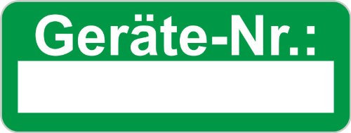 100 grüne Etiketten Aufkleber Gerätenummer Geräteinventar 48x20 mm beschriftbar