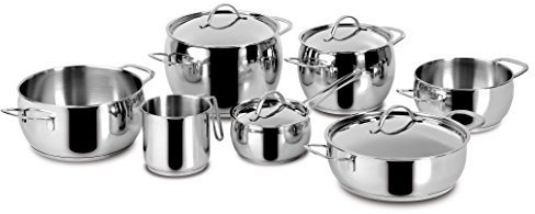 Lagostina Idea Cucina Euforia Utensili da 11 Pezzi in Acciaio Inox 18/10 con Fondo a induzione Lagoseal by