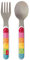 sigikid, 24870 Enfant Mixte Couverts de Table Fourchette + Cuillère, Inox et Plastique ABS, Rainbow Rabbit Multicolore, 14 cm