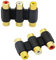 zdyCGTime (2Pack) -3-RCA Jacks aux Prises 3-RCA Coupler, Femelle vers Femelle 3-RCA Adaptateur Blanc/Rouge/Jaune.