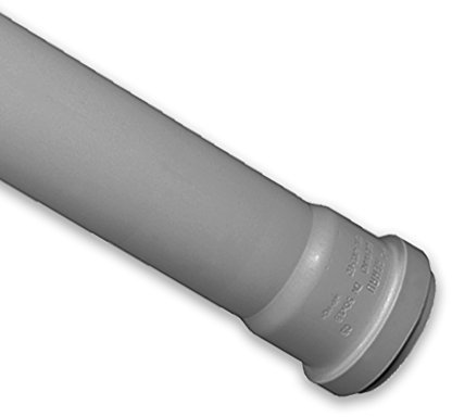 HT-Abflussrohr Abflussrohr mit Steckmuffe und Gummidichtring DN 110 Länge 750 mm