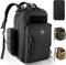 HighSpeedDaddy HSD Dad Wickeltasche, Rucksack, Wickelunterlage, Feuchttücher und Flaschentaschen, wasserdicht, Schwarz, L
