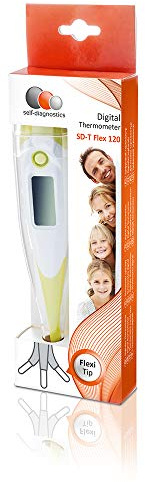 self-diagnostics Fieberthermometer - Fieberthermometer Digital - Fieber Thermostat - für Baby, Kind, Erwachsene – weiche, flexible Spitze - sanftes Messen