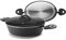 IBILI - Casserole Nature avec couvercle en verre, 22 cm, Antiadhésif style pierre, Compatible avec l’induction