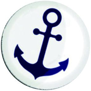 Patch Nation Blauer Anker-Seemann Cufflinks Manschettenknöpfe