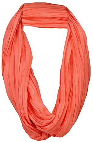 TigerTie Loop Schal in rot rosé lachsrot einfarbig Uni - Schlauchschal Rundschal