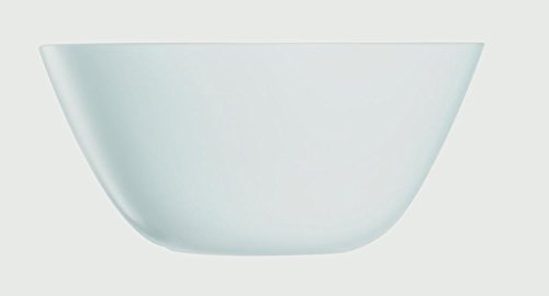 Arcopal Zelie Saladier Blanc 24 cm, Verre Trempé, Moderne, 3L, Salade, Soupe