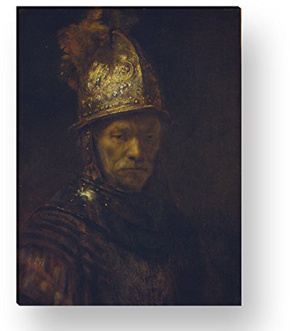 WANDKINGS Leinwandbild Der Mann mit dem Goldhelm von Rembrandt / 30 x 40 cm/auf Keilrahmen