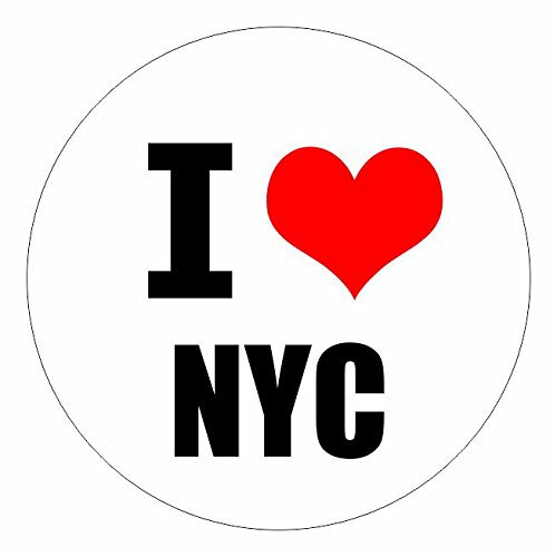 Kiwistar - Autoaufkleber - 5x5 cm - außen klebend - I love NYC - New York City für Auto, Laptop, Fahrrad, LKW, Motorrad Aufkleber mehrfarbig Sticker Decal