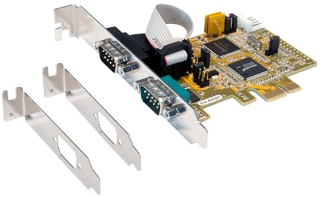 EXSYS 15063094 EX-44062 2S Serial RS232 PCIe Card with Low Profile Bracket PCI Express