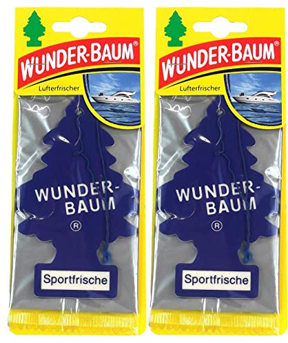 Wunderbaum 2X Sportfrische Orginal Lufterfrischer Duftbaum Fahrzeugduft 1 STK
