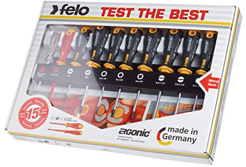 Felo Schraubendrehersatz XL Ergonic Mechaniker PZ VDE 10 teilig