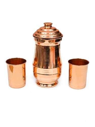 Rastogi bricolage en cuivre pur Maharaja Carafe avec 2 Verre Boisson Ware Ensemble de Pichet Gobelet/concernant les frais d'expédition gratuit