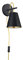 Trio Leuchten 207500179 Wandleuchte, Tissu, Schwarz Matt/Gold