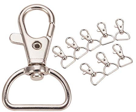 AMACOAM® 20 Stücke Schlüsselanhänger Schwenker Schlüsselring Verschluss Hummer Haken Schwenk Karabinerhaken Haken Diy Handgemachtes Schmuckzubehör