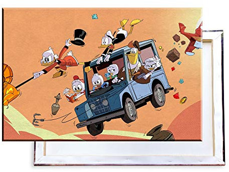 Unified Distribution DuckTales - 120x80 cm Kunstdruck auf Leinwand • erstklassige Druckqualität • Dekoration • Wandbild