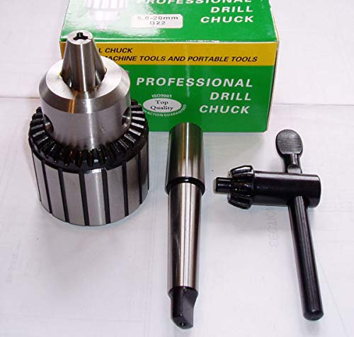 RDGTOOLS Large 5MM - 20MM Drill Chuck Key-Type 4MT