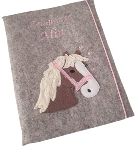 Zeugnismappe Wollfilz Mappe Zeugnisse DIN A4 Grundschule Schule