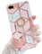 Qokey Compatible with iPhone 7 Plus/8 Plus Case 5.5 inch Marble Cute Stand Design for Women Girls 360 Degree Rotating Ring Kickstand Soft TPU Shockproof Cover Bling