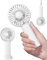 EasyAcc Mini Handheld Fan, 5.5-17H Portable Personal Pocket Fan 3 Speeds with Lanyard and Detachable Base Cooling Desk Fan for Kids Elderly Women for Travel and Home White