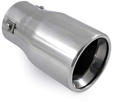 Universal Auspuffendrohr Endschalldämpfer Edelstahl 63 mm Chrom