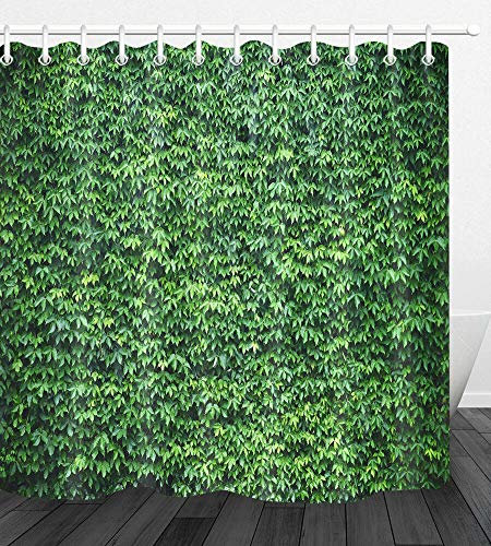 JHTRSJYTJ Ivy green leaf wall Shower curtain is suitable for bathroom,polyester waterproof,12hooks,180X180cm,home decoration