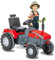 Trettraktor Power Drag - Kippschutz, Hupe, Verstellbarer Sitz Motorhaube aufklappbar, Anhängerkupplung, Antrieb durch Treten der Pedale