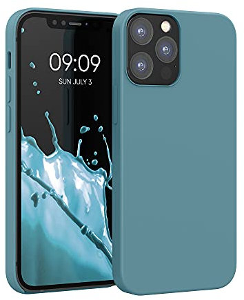 kwmobile Handyhülle für iPhone 12 Hülle/iPhone 12 Pro Hülle - Silikon Handy Case - weiche Oberfläche - kabelloses Laden - Arctic Night