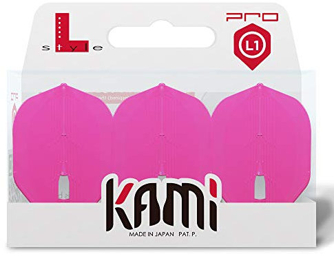 Lstyle dart flights: l1 pro kami standardform ? ultra flexibel ? f?r soft-dartpfeile und stahlspitzen ? neon pink