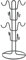 Metaltex Arbre porte-tasses, noir, 19 x 19 x 44 c m