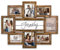 Bilderrahmen Collage aus Echtholz für 8 Bilder in 10x15 cm / 13x18 cm - Mehrfach Holz-Rahmen Fotohalter in braun für mehrere Din A5 / A6 Fotos - Grosser Vintage Fotorahmen als Wohnzimmer Wanddeko