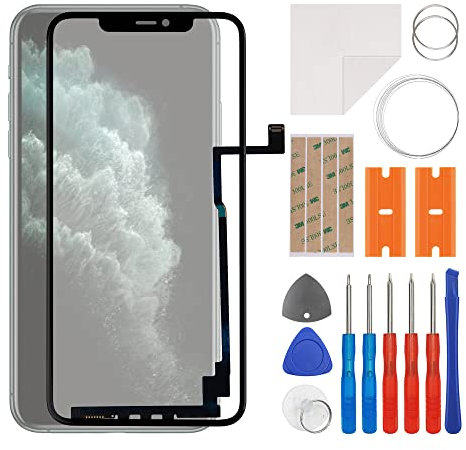 swark 6.5 Zoll Display Glas Frontglas Reparatur Replacement Set kompatibel mit iPhone 11 Pro Max A2218 mit OCA mit Touch Digitizer(No LCD Screen) inkl Werkzeugsatz