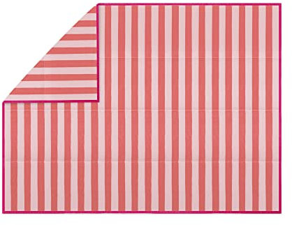 JEMIDI Esterilla de Playa - Estera de pícnic de 150 x 200 cm para 2 Personas - Manta Plegable con asa para Camping Piscina jardín Parque - A Rayas