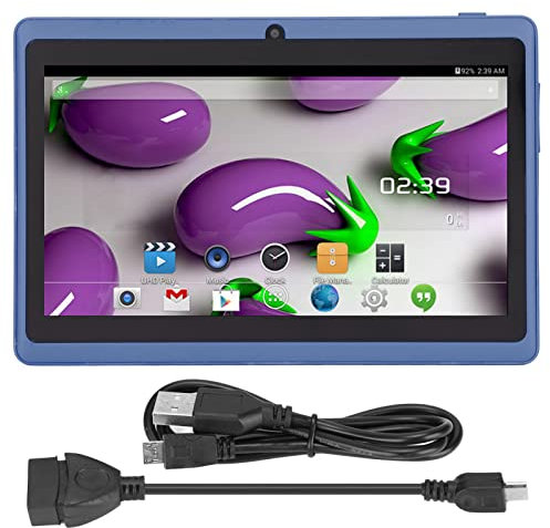 Q88 7 Zoll Kinder Tablet für Android, mit 8 GB ROM, Sicherheits Augenschutz Bildschirm, Unterstützung für WiFi, Bluetooth, Dual-Kamera, Unterstützung für Bildung, Spiele.(Blau)