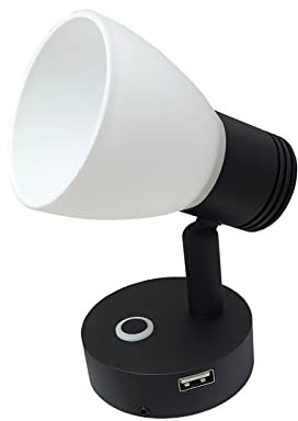 MARVIX LED Reading Light 12V 24V Spotlight Touch Control Dimmer Switch & USB Port Motorhome Caravan Campervan Boat Lamp