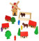 alles-meine.de GmbH 19 TLG. Set: buntes Dorf mit Windmühle, Häuser & Bäume, Figuren und Bausteine - aus Holz - Baukasten - Original Erzgebirge - ideal für Holzeisenbahn Gebäude Z..