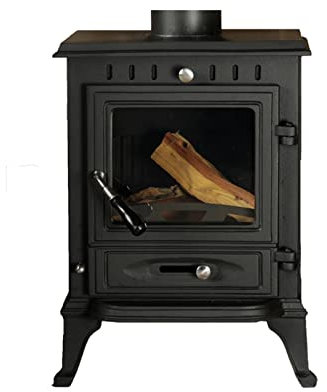 Calentador de cilindro de servicio pesado Estufas de leña Chimenea de hierro fundido Chimenea independiente Estufa de calefacción de invierno for exteriores Tienda de campaña Estufa de leña Estufas de