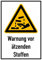 Daged Warnung vor ätzenden Stoffen Aufkleber 23x16 cm Hinweiszeichen DIN EN ISO 7010/W023 Sticker T-187