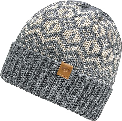 CHILLOUTS Twotone Solea Umschlagmütze Strickmütze Beanie Wintermütze Damen/Herren - mit Umschlag, Futter Winter Herbst-Winter