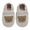 IceUnicorn Baby Lauflernschuhe Krabbelschuhe Baby Mädchen Jungen Lederpuschen Weicher Leder Wildledersohlen Lederschuhe Babys(Grauer Bär, 0-6 Monate)